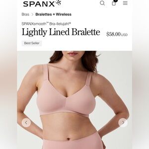 SPANX Brallelujah lightly lined  Bra vintage  Rose